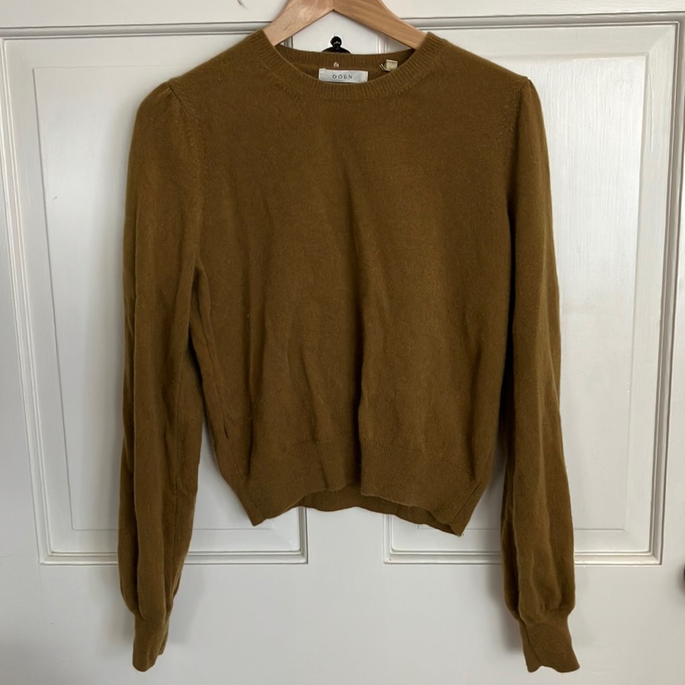 Doen Ophelia sweater Mustard (dark yellow) L (fits like a medium!!!)